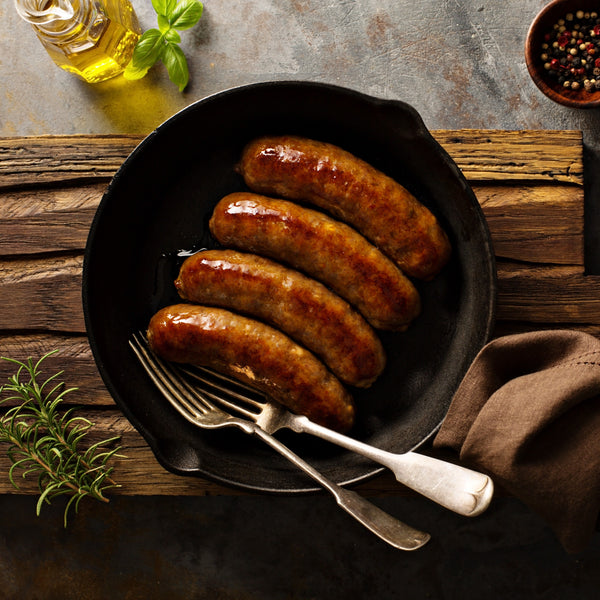 Just Grass Fed Beef Paleo sausages (100% beef, beef heart, & beef kidney, grain free, additive free, salt-free, quick frozen)