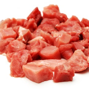 Pasture raised Free Range pork braising cubes (quick frozen, un-aged)
