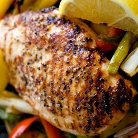 Free Range Chicken Supreme (Extra large chicken breast) (quick frozen un-aged, boned, skin on)