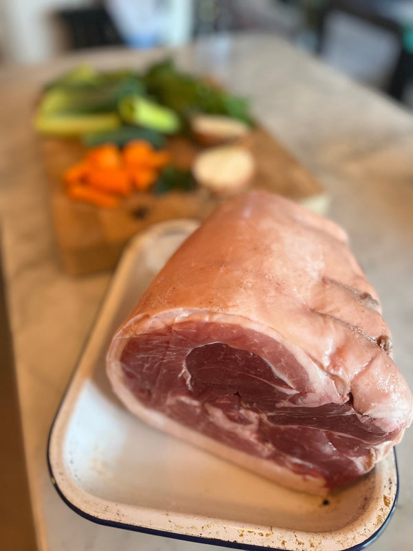 Pasture raised Free range dry cured ham - unsmoked (frozen)