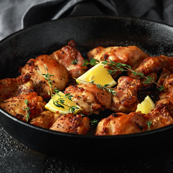 Quick frozen un-aged free range Chicken Thigh (boneless, skinless)