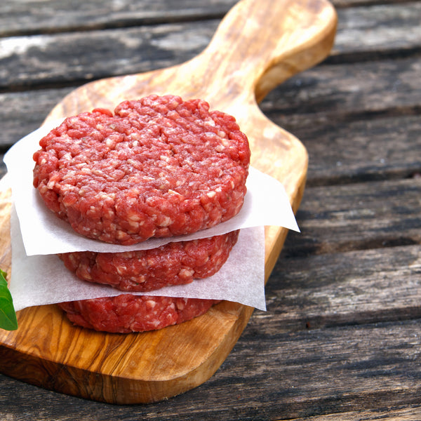 Just Beef Un-aged Paleo beef burgers - 100% grass fed beef, beef heart, & beef kidney, (grain free, additive free, salt-free, quick frozen)