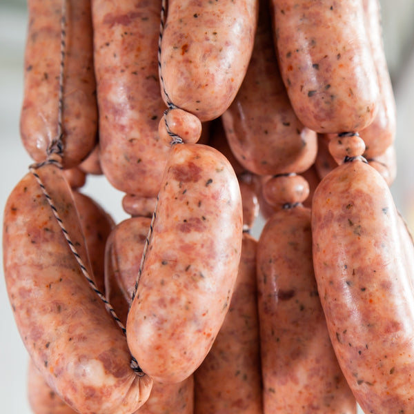 Pasture raised Free range pork, organic prune and cognac cocktail sausages (gluten free, additive free, frozen)