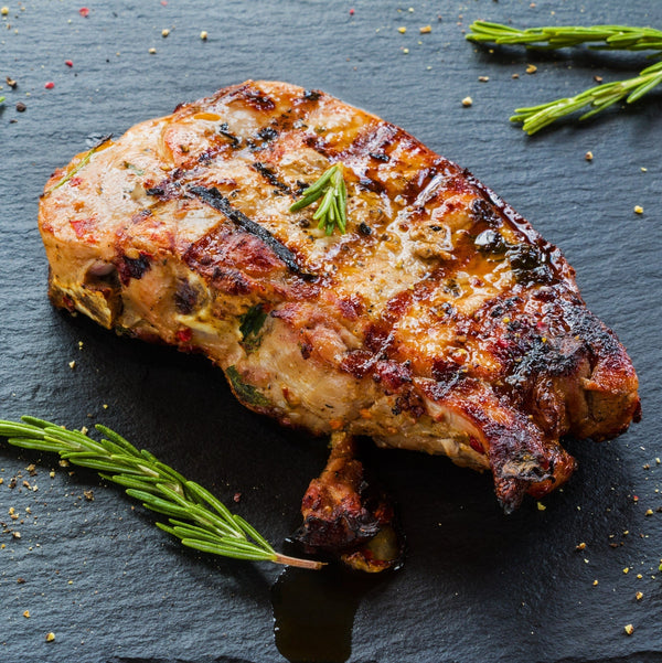 Pasture raised Free Range Pork Rib-Eye Steak (quick frozen, un-aged)