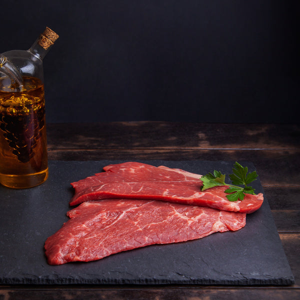 Grass Fed Beef sirloin minute steak  (quick frozen, un-aged. thin-cut)