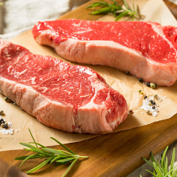 Thick cut Grass Fed Beef sirloin sharing steaks (Serve 2 or 3)  (quick frozen, un-aged)