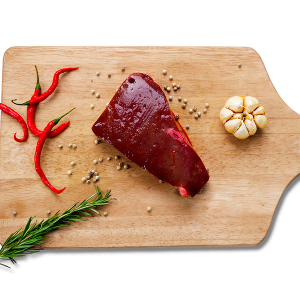 Grass Fed Beef ox heart sliced (quick frozen, un-aged)