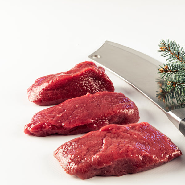 Wild Venison fillet steak (quick frozen, un-aged)