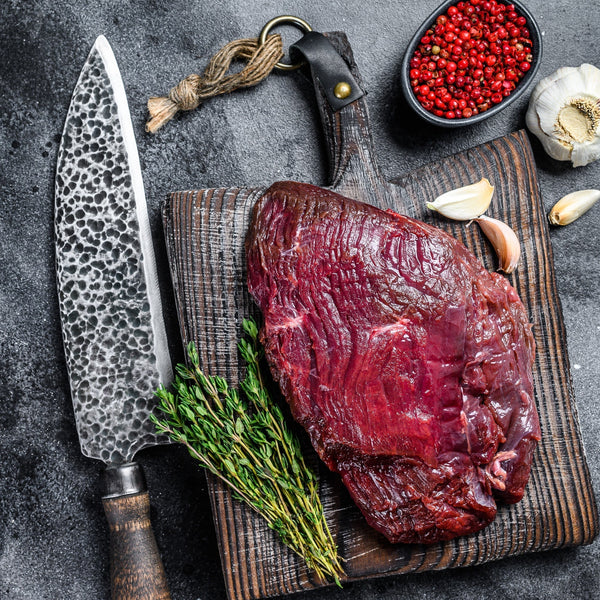 Wild Venison rump steak (quick frozen, un-aged) (min 110g)