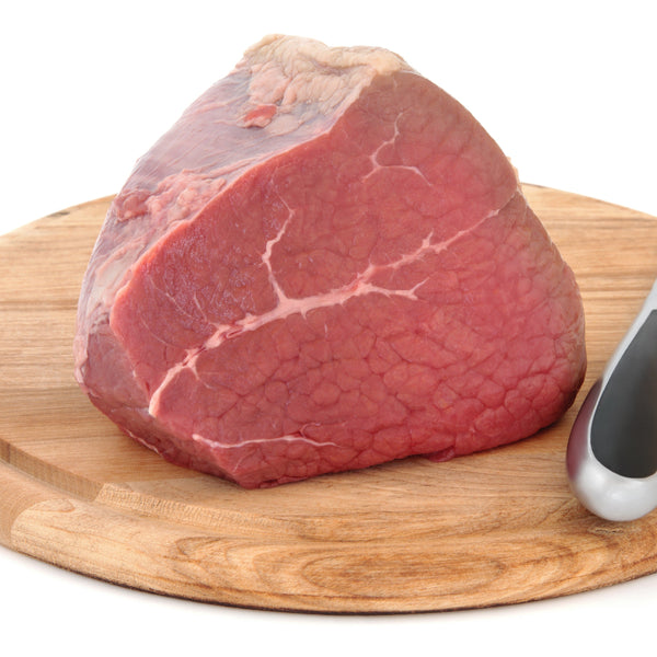 Quick Frozen un-aged Grass fed beef silverside roast (easy-carve, boned)