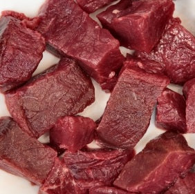 Wild venison diced (for slow cooking)