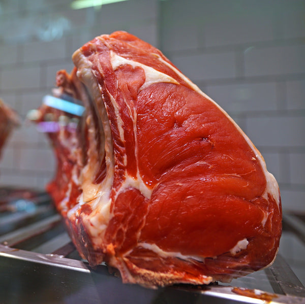 Grass fed beef sirloin roast on bone